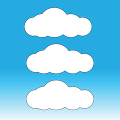 cloud in the sky abstract comic bubble vector illustration