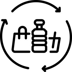 recycle plastic icon