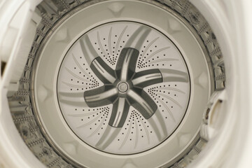 empty washing machine top view 