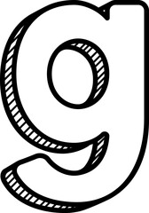 doodle alphabet letter font