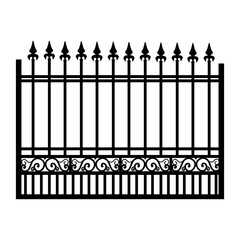 Metal gate - vector illustration, fence