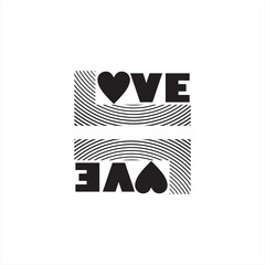 Love letters as logos, design elements and graphic resources