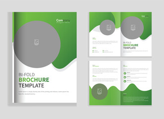 Corporate company bifold business profile brochure template design