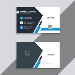 Clean modern professional business card template with premium design