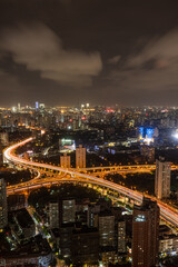 Fototapeta na wymiar The night view of Shanghai, China.