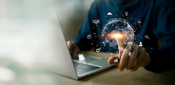 AI learning and business artificial intelligence, modern , transformation of ideas and the adoption of technology in business in the digital age, enhancing global business capabilities , Ai.