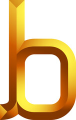 Alphabet gold colour style