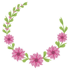Fototapeta na wymiar Arrangement of floral elements or floral vector to make a wedding frame