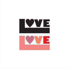 Love letters as logos, design elements and graphic resources
