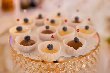 sweet delicious cupcakes at the banquet