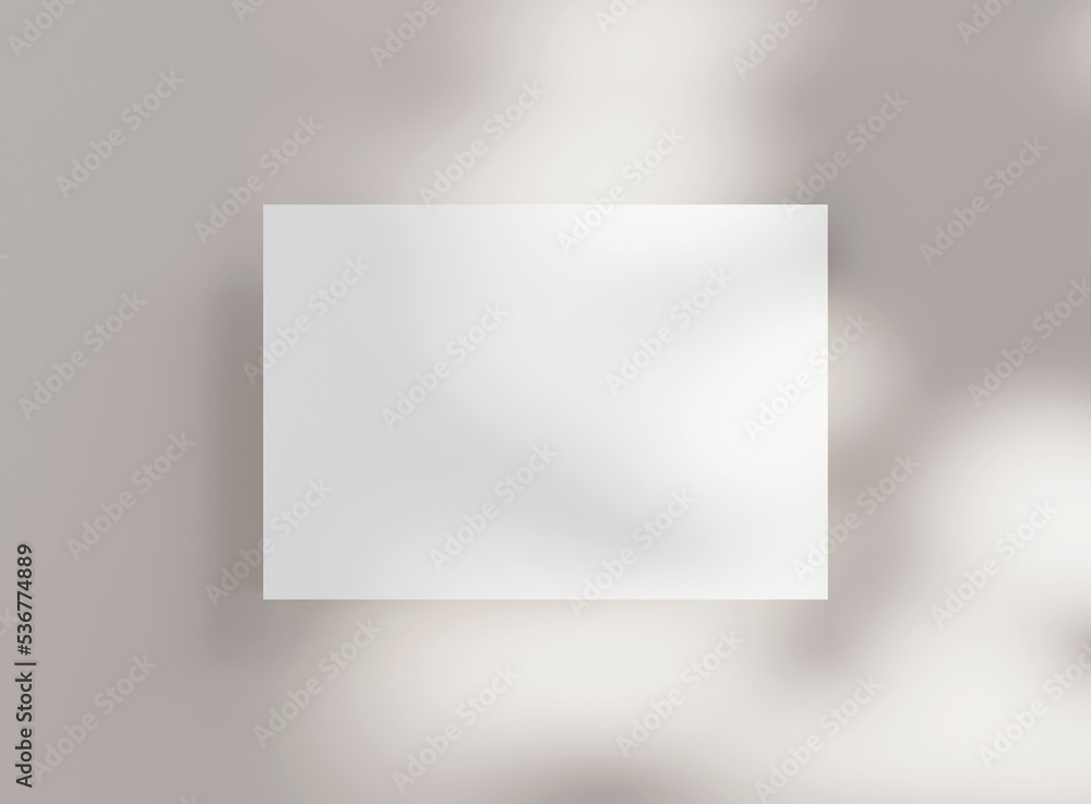 Poster 3d blank paper. mockup scene. template for branding identity. 3d rendering.