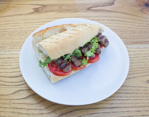 country sandwich on a plate