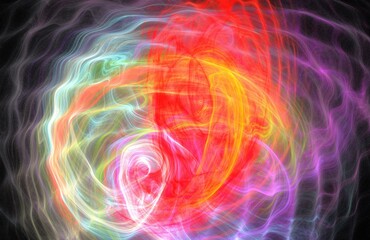 abstract violet background, unique illustration, multicolored fractal composition for graphic and design art projects. 