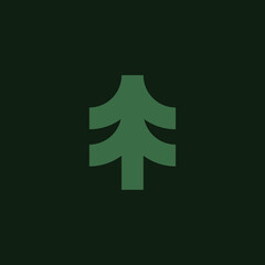 simple tree logo design illustration vector template