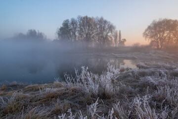 misty morning on the river