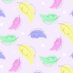 seamless pattern with feathers
