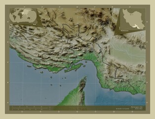 Hormozgan, Iran. Wiki. Labelled points of cities