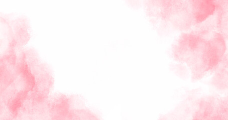 Abstract horizontal watercolor background. pink color empty space background illustration