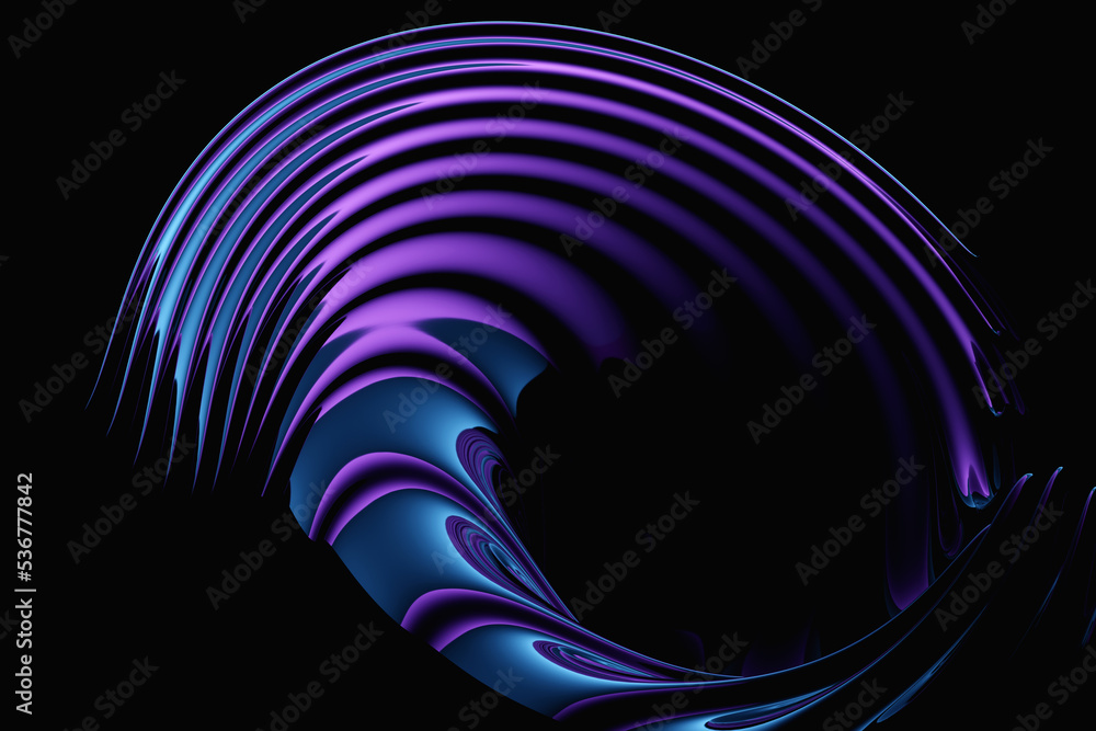 Poster 3d rendering. purple geometric pattern. minimalistic pattern of simple shapes. bright creative symme