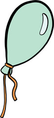 oodle freehand sketch drawing of party balloon.