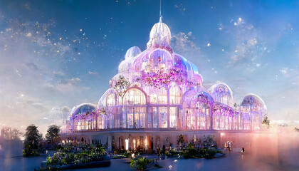 Openwork greenhouse for flowers.