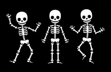 Fotobehang Cartoon dancing skeleton © sudowoodo