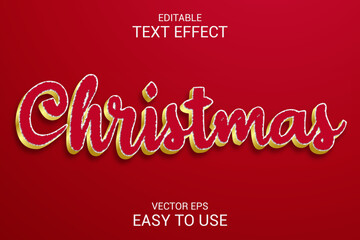 Christmas Editable Luxury 3D Text Effect template