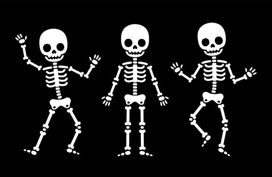 Cartoon dancing skeleton