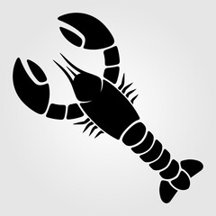 Lobster icon isolated on white background