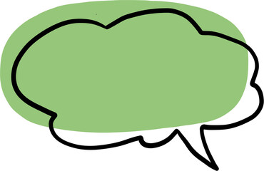 doodle freehand sketch drawing of word balloon.