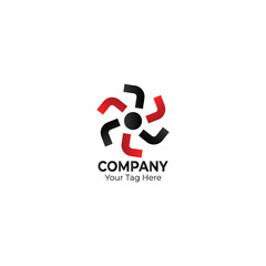 Abstract Colorful Gradient Logo Design Illustration.