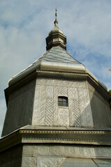 Eastern Orthodox church architecture in Nyzhnii Verbizh near Kolomyia, Ivano-Frankivsk Oblast, Ukraine. UNESCO