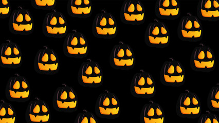 Art illustration background seamless design concept colorful icon symbol logo of black pumpkin