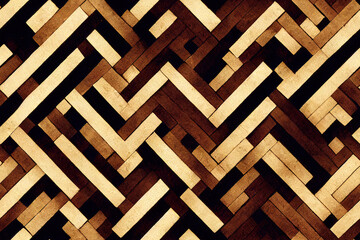 Geometric seamless textile pattern 3d illustrated 
