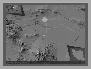 Qom, Iran. Bilevel. Labelled points of cities