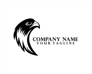 eagle head simple logo vector