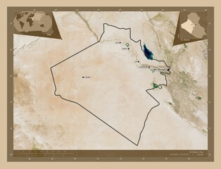 Al-Anbar, Iraq. Low-res satellite. Labelled points of cities