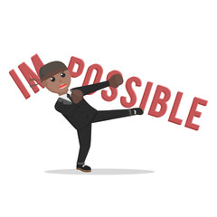 business african nothing is impossible design character on white background
