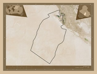 An-Najaf, Iraq. Low-res satellite. Labelled points of cities