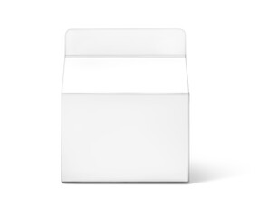 Milk box, paper, isolated on white background