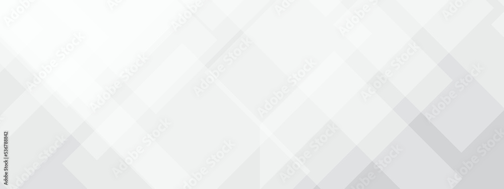 Poster abstract white and grey geometric overlapping square pattern, design of technology background with s