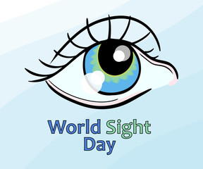 World sight day. Flat illustration for web design