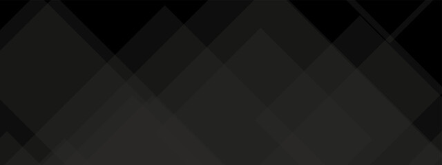 Obraz premium Abstract black geometric overlapping square pattern, design of technology background with shadow. Vector illustration. You can use for add, poster, design artwork, template, banner, wallpaper