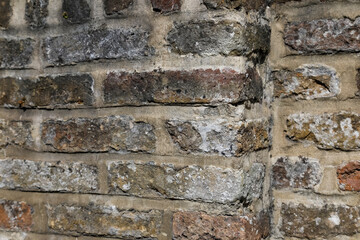 Close up of old brick wall