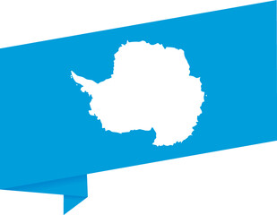 Antarctica flag flying on white background