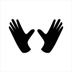 Art illustration icon logo charity and solidarity symbol of hand praying
