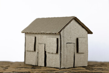 Obraz na płótnie Canvas A model of a small paper house