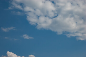 abstract background: blue sky with white clouds