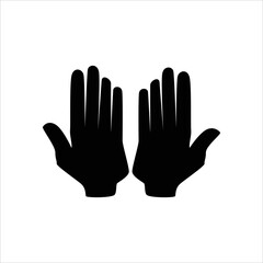 Art illustration icon logo charity and solidarity symbol of hand praying
