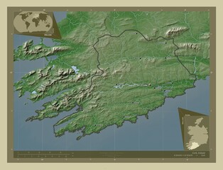 Cork, Ireland. Wiki. Labelled points of cities